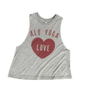 ALO Yoga Heather Gray Love Tank